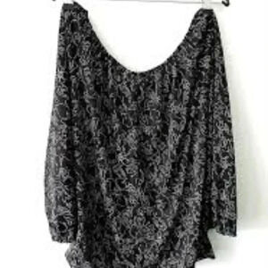 Due per due black tonic top cut velvet size Large‎